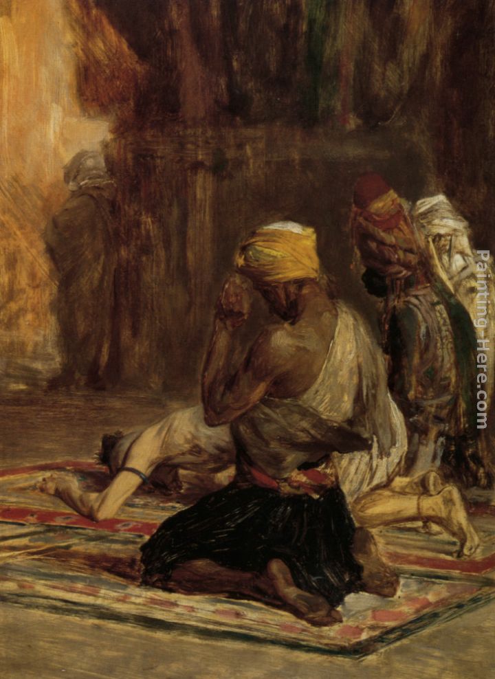 Prayer In A Mosque painting - Charles Bargue Prayer In A Mosque art painting